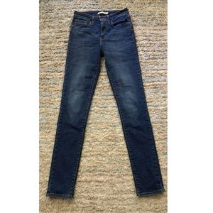 Levi's 721 high-rise skinny, dark-wash, size 27